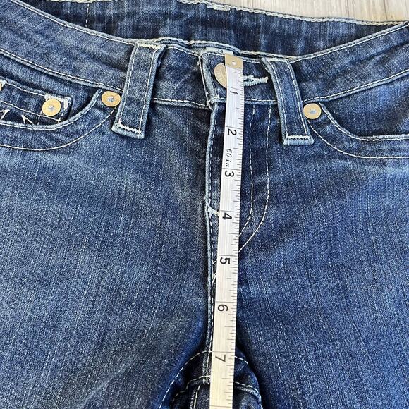 True Religion Lone Star Legging Denim Skinny Jeans Crystal Logo 24 - Picture 8 of 9